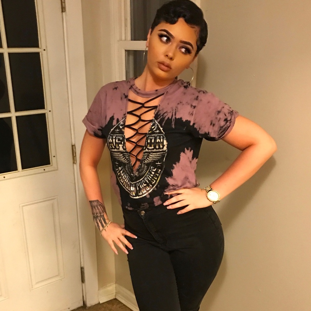 Purple - affliction shirt